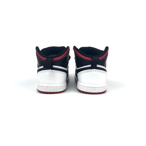 Jordan 1 Mid 'Gym Red Black Toe' (TD) White DQ8425-106 Slip-on 6C Nike Retro - Picture 3 of 8